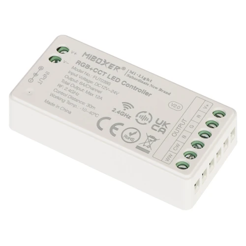 LED-belysningskontroller LED-RGBW-WC/RF 2.4 GHz, RGBCCT (RGBWW) 12... 24V DC MiBOXER / Mi-Light