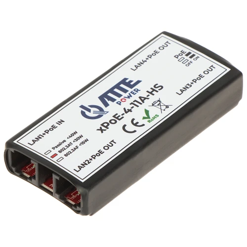 Switch poe, extender XPOE-4-11A-HS 4-port ATTE