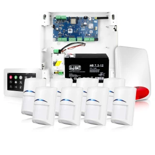 NeoGSM-IP alarmsystem, Hvit, 8x sensor, GSM-varsling, Wifi