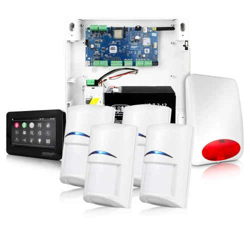 NeoGSM-IP alarmsystem, Svart, 4x sensor, GSM-varsling, Wifi