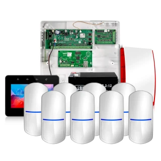 Satel Integra 32 alarmsystem, Svart, 8x sensor, Mobilapp, Varsling