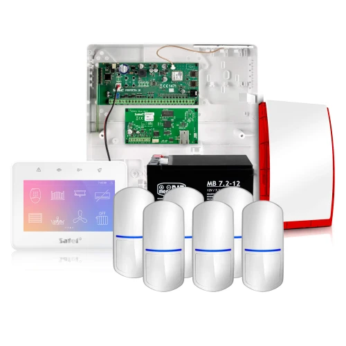 Satel Integra 32 alarmsystem, Hvit, 6x sensor, Mobilapp, Varsling