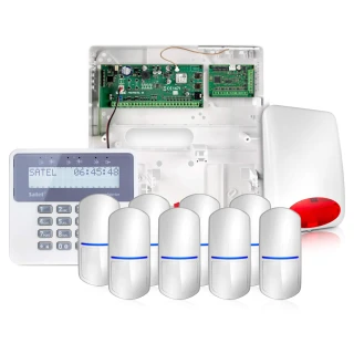 Satel Perfecta 16 alarmsystem, 8x Detektor, LCD-manipulator, Mobilapp, Varsling