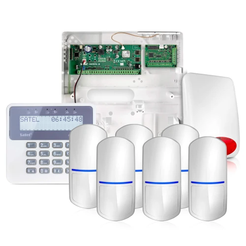 Satel Perfecta 16 alarmsystem, 6x sensor, LCD, mobilapp, varsling