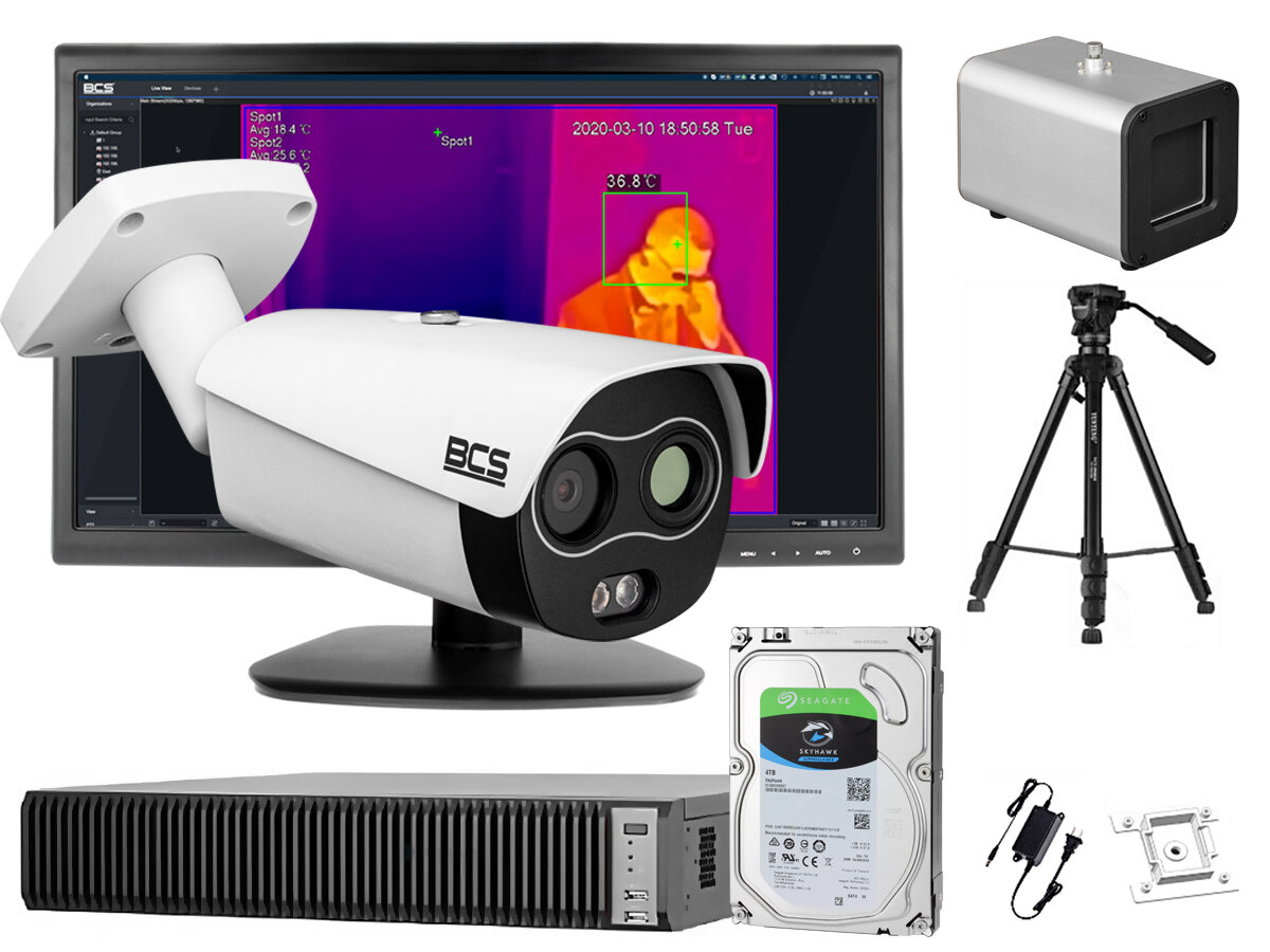 System pomiaru temperatury ludzkiego ciała Monitoring termowizyjny BCS
