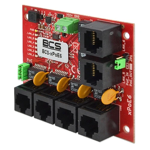 Strømforsyningssystem for 8 IP-skjermer med PoE-switch BCS-SP0812