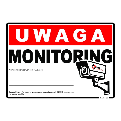 Skilt ADVARSEL OVERVÅKET OMRÅDE