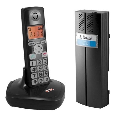 Teledørtelefon EURA CL-3622B - trådløs, enebolig, svart