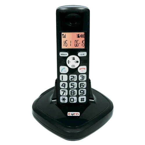 Teledørtelefon EURA CL-3622B - trådløs, enebolig, svart