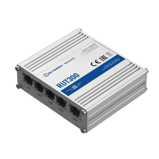 Teltonika RUT300 | Industriell Router | 5x RJ45 100Mb/s, 1x USB, Passiv PoE