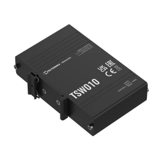 Teltonika TSW010 | Switch | 5x RJ45 100Mb/s, Passiv PoE, IP30, DIN