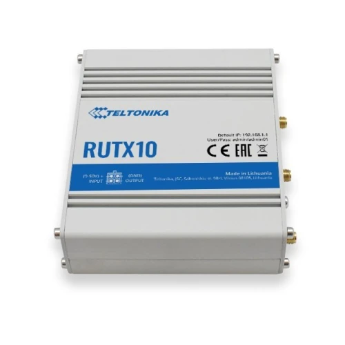 Teltonika RUTX10 | Trådløs ruter | Wave 2 802.11ac, 867Mb/s, 4x RJ45 1Gb/s