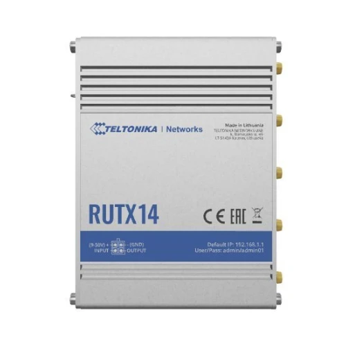 Teltonika RUTX14 | Profesjonell industriell 4G LTE-router | Cat 12, Dual Sim, 1x Gigabit WAN, 4x Gigabit LAN, WiFi 802.11 AC Wave 2