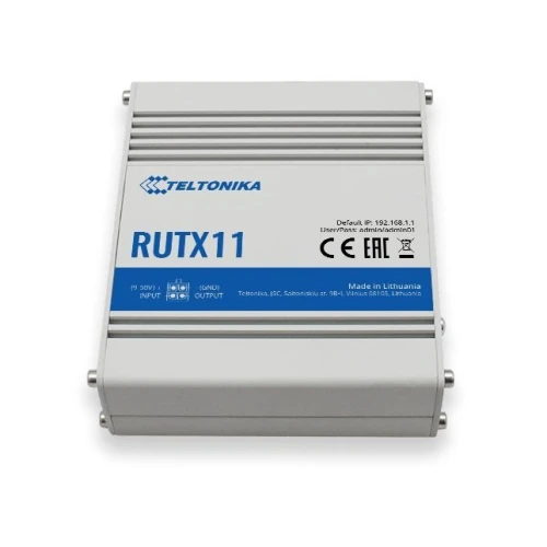 Teltonika RUTX11 (US) | Profesjonell industriell 4G LTE-ruter | Cat 6, Dual Sim, 1x Gigabit WAN, 3x Gigabit LAN, WiFi 802.11 AC