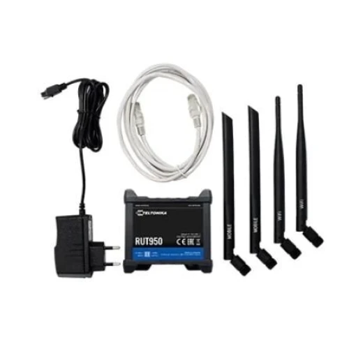 Teltonika RUT950 | 4G LTE Router | Global versjon, Cat.4, WiFi, Dual Sim, 1x WAN, 3X LAN, RUT950 V022C0