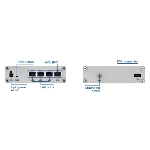Teltonika RUTX08 | Industriell ruter | 1x WAN, 3x LAN 1000 Mb/s, VPN