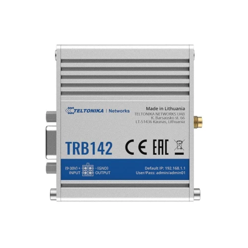 Teltonika TRB142 | Gateway, IoT-port | LTE Cat 1, RS232, Fjernstyring