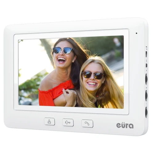 Videodørtelefon EURA VDP-58A3 hvit farge skjerm 7”