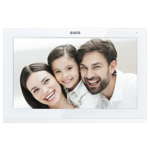 'Videodørtelefon EURA VDP-82C5 - dobbelt familie hvit 2x LCD 7'' FHD, støtte for 2 kamera innganger 1080p RFID leser overflate'