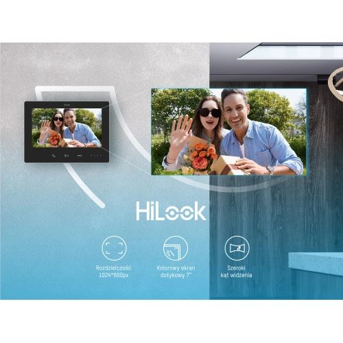 Wideodomofon HD-VIS-02-K, 2-ledet, IP, WiFi, HiLook by Hikvision-app