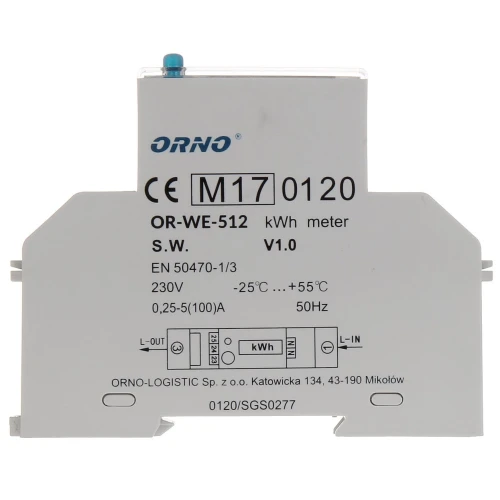Enfaset elektrisk energimåler OR-WE-512 ORNO