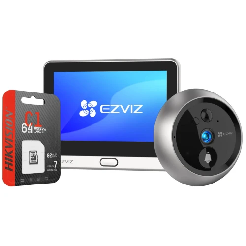 Elektronisk dørkikkert EZVIZ CS-DP2, Berøringsskjerm, 64GB kort