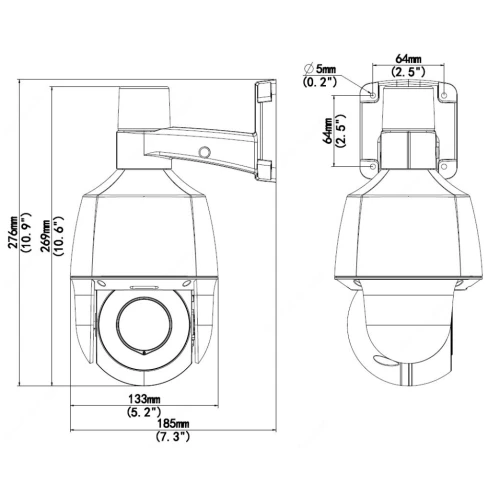 IP-kamera med rask rotasjon utendørs IPC675LFW-AX4DUPKC-VG - 5Mpx 2.8... 12mm UNIVIEW
