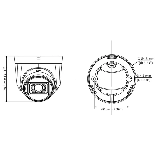 Vandal-sikker AHD, HD-CVI, HD-TVI, PAL DS-2CE76H0T-ITPF (2.8MM)(C) Hikvision kamera