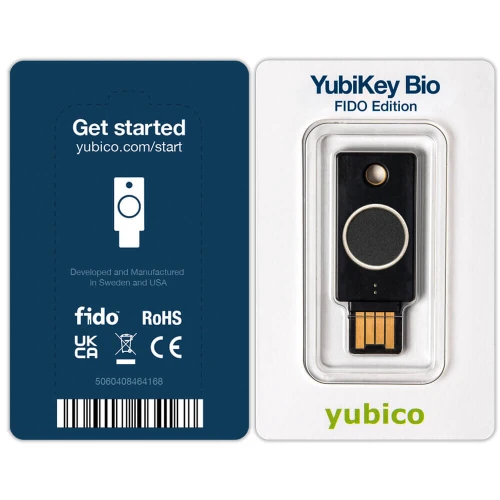 Yubico YubiKey Bio - Biometrisk U2F FIDO/FIDO2 maskinvarenøkkel