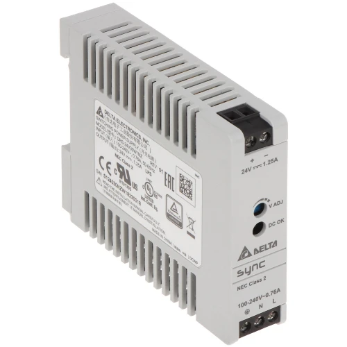 Impuls strømforsyning DRS-24V30W-1NZ Delta Electronics