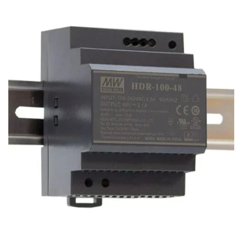 24VDC/3,83A HDR-100-24 MEAN WELL skinnesupply
