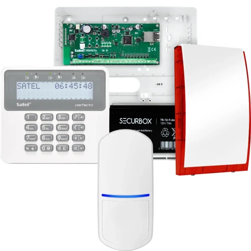 SATEL PERFECTA 32 IP alarmsystem, 1x PET detektor, sirene, betjeningspanel