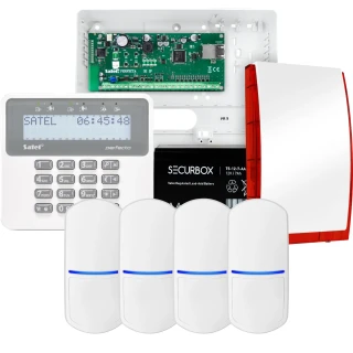 SATEL PERFECTA 32 IP alarmsystem, 4x PET-detektor, sirene, betjeningspanel