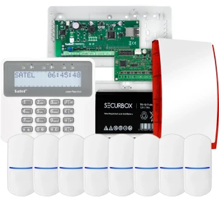 SATEL PERFECTA 32 IP alarmsystem, 8x detektor, sirene, betjeningspanel