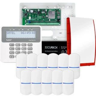 SATEL PERFECTA 32 LTE alarmsystemsett, 11x PET-detektor, sirene, betjeningspanel