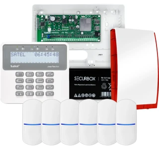 SATEL PERFECTA 32-WRL LTE alarmsystem, 6x PET-detektor, sirene, betjeningspanel