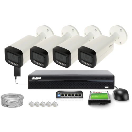 Overvåkningssett 4x IPC-HFW3849T-ZAS-IL-27135, 8Mpx, IR 60m, WDR 120dB