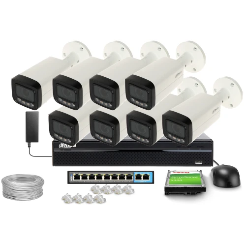 Overvåkningssett 8x IPC-HFW3849T-ZAS-IL-27135, 8Mpx, IR 60m, WDR 120dB