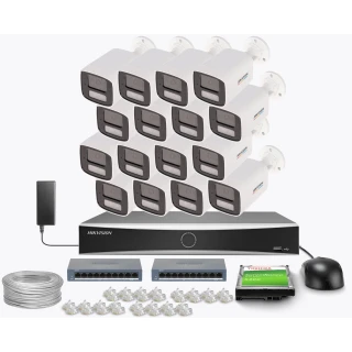 Zestaw do monitoringu Hikvision 16x DS-2CD1T67G2H-LIU 2.8mm, 6Mpx, IR+LED 50m, WDR 120dB