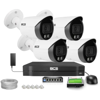 IP rørkamera 4Mpx BCS-L-TIP14FCR3L3-Ai1, NightColor