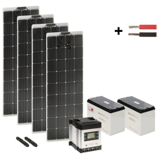 Fotovoltaisk sett SP-KIT-4X160/2X80/MPPT-LCD 1730Wh