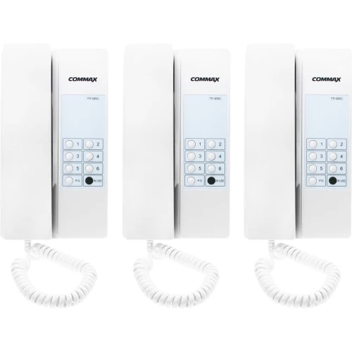 Commax TP-6RC 3-hodetelefon intercom sett