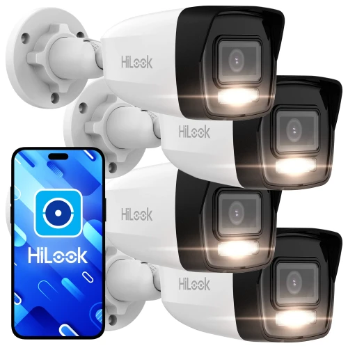 IP rørkamera sett HiLook by Hikvision 4x IPCAM-B6-30DL 6Mpx Smart Hybrid-Light 30m