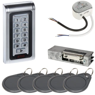 Adgangskontrollsett ATLO-KRM-821-TUYA, strømforsyning, elektrisk sluttstykke, adgangskort