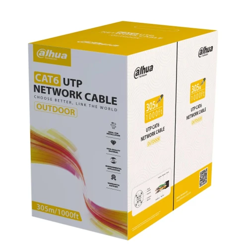 Ekstern Kabel U/UTP kat.6 Dahua PFM920-6UN SVART